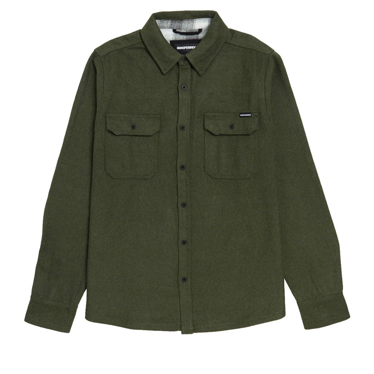 Independent Belmont Long Sleeve Flannel Shirt - Heather Forest