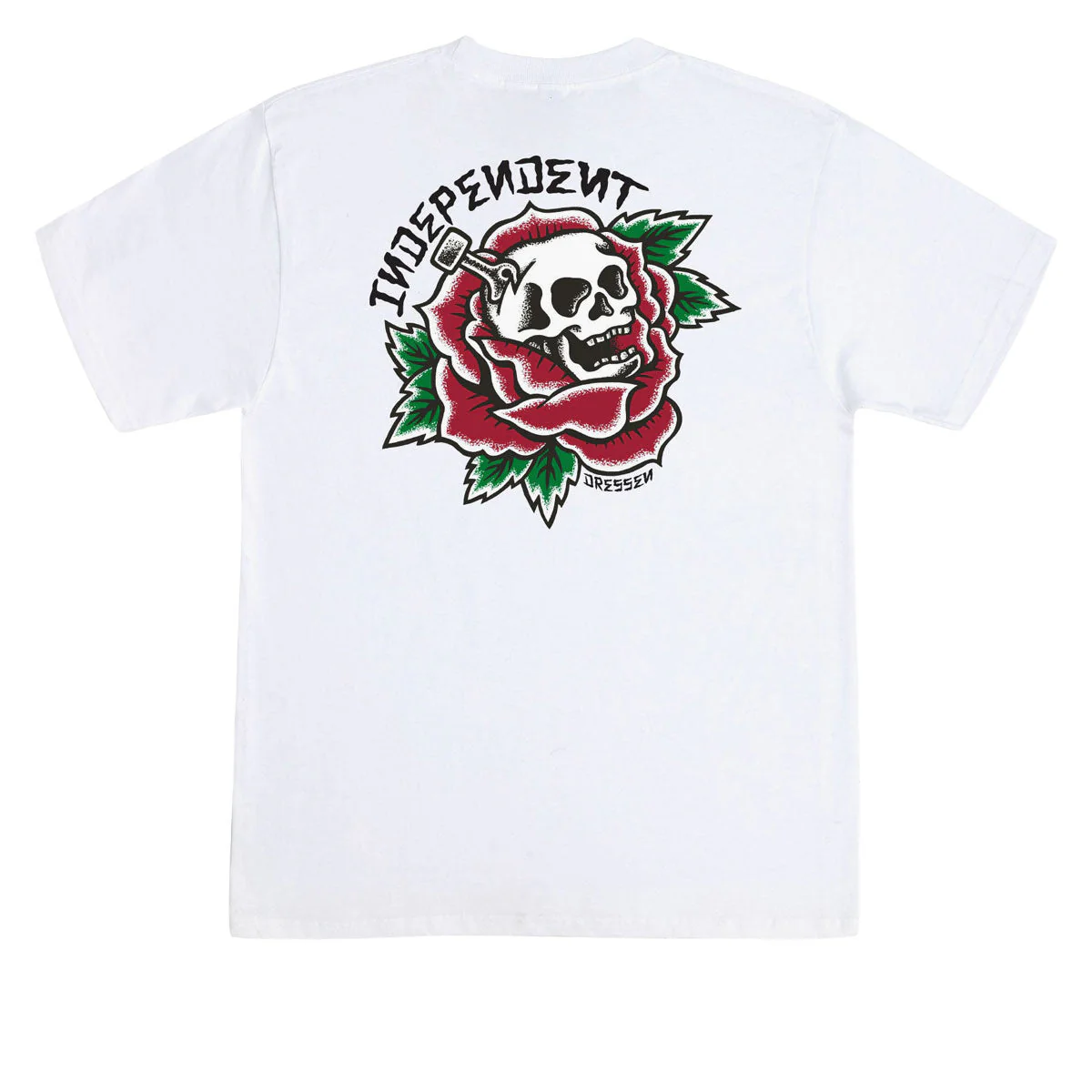 Independent Dressen Skull Rose T-Shirt - White