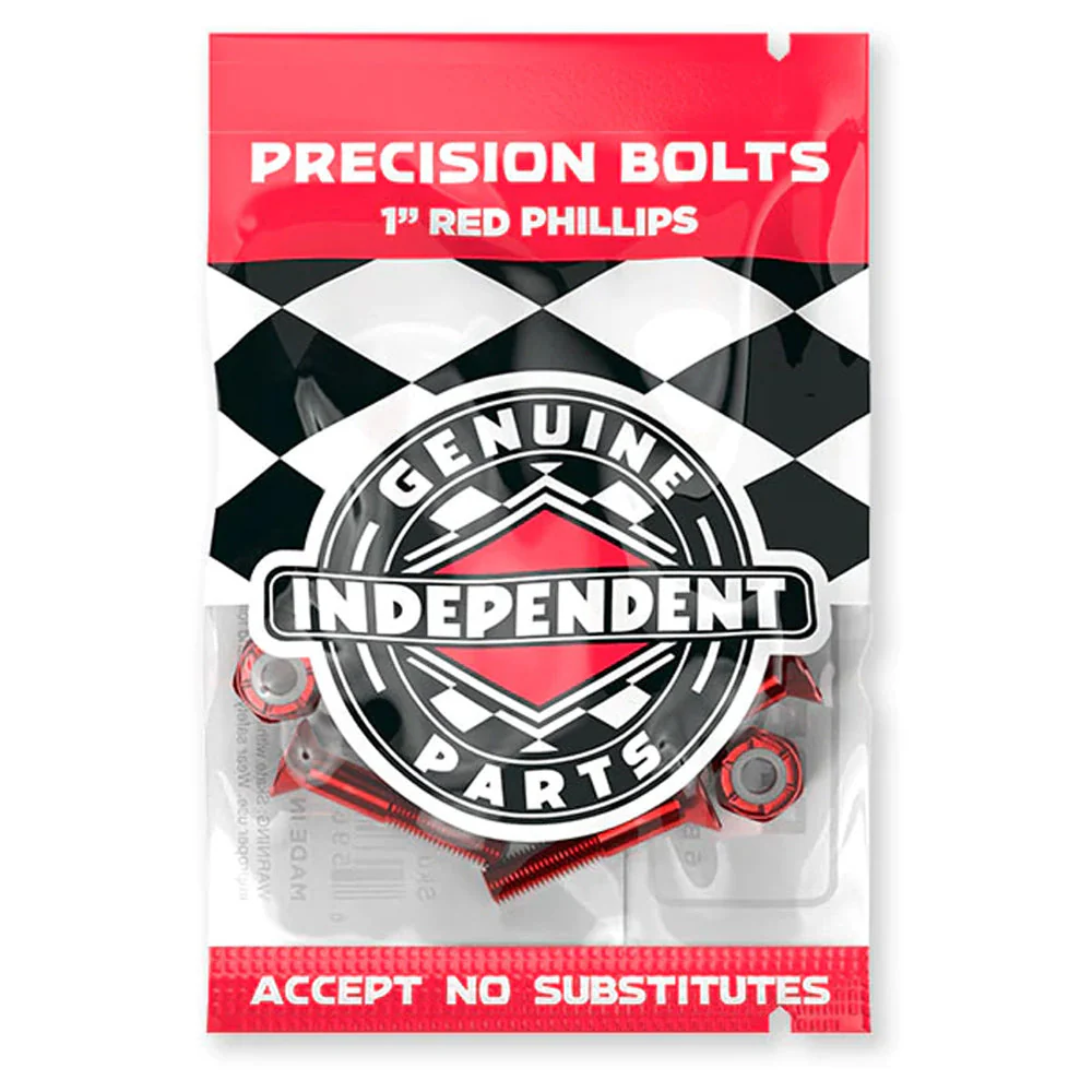 Independent Genuine Parts Phillips Hardware - Black/Red - 1"