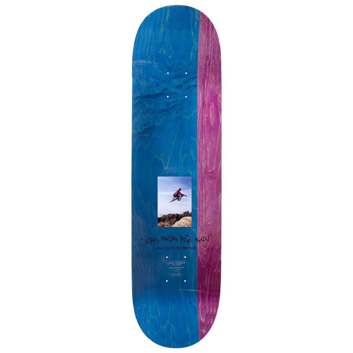 Jacuzzi Unlimited Tony Latham Dirtbike EX7 Skateboard Deck - Yellow - 8.25" - Image 2