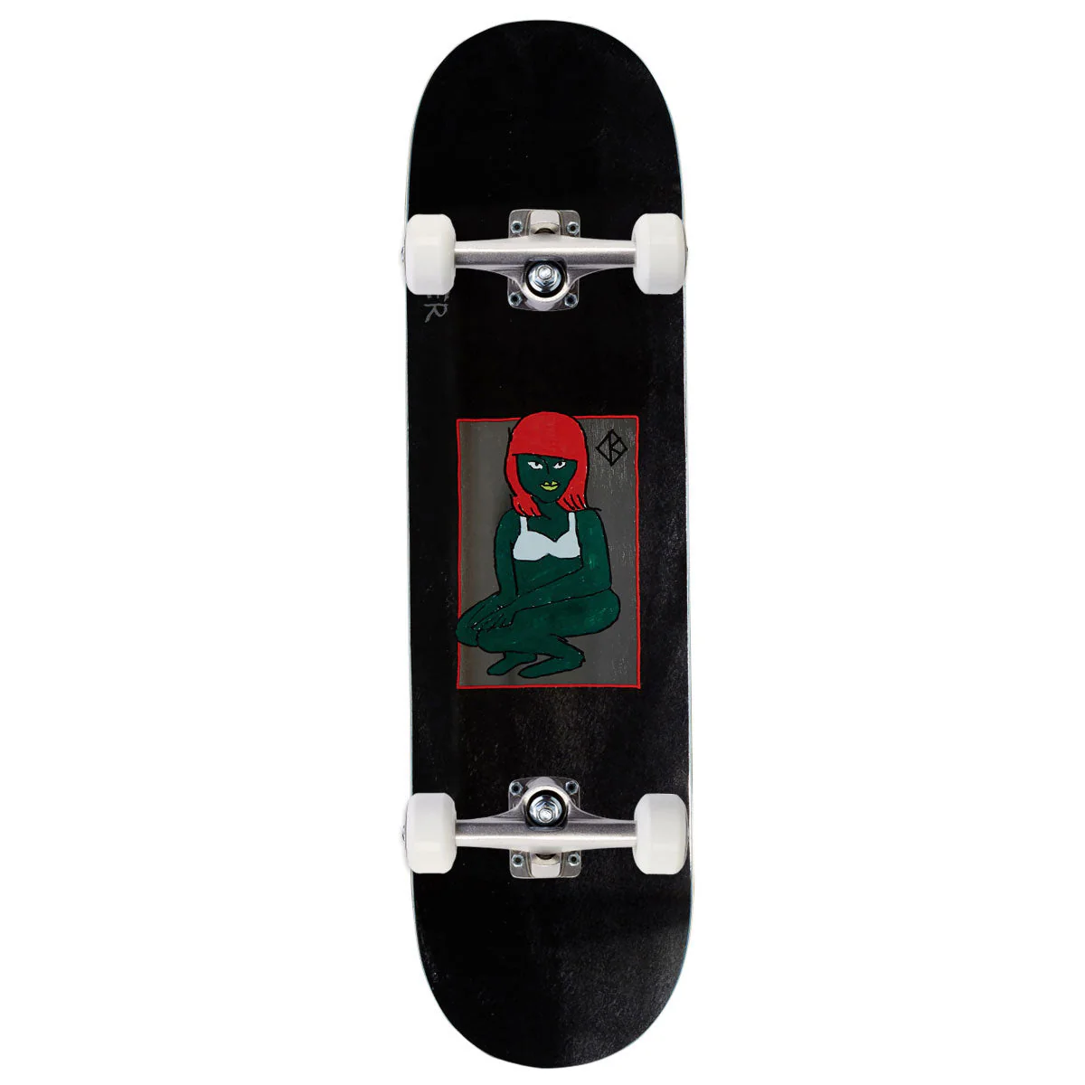 Krooked Cromer The Green Lady DBX Skateboard Complete - Grey - 8.25"