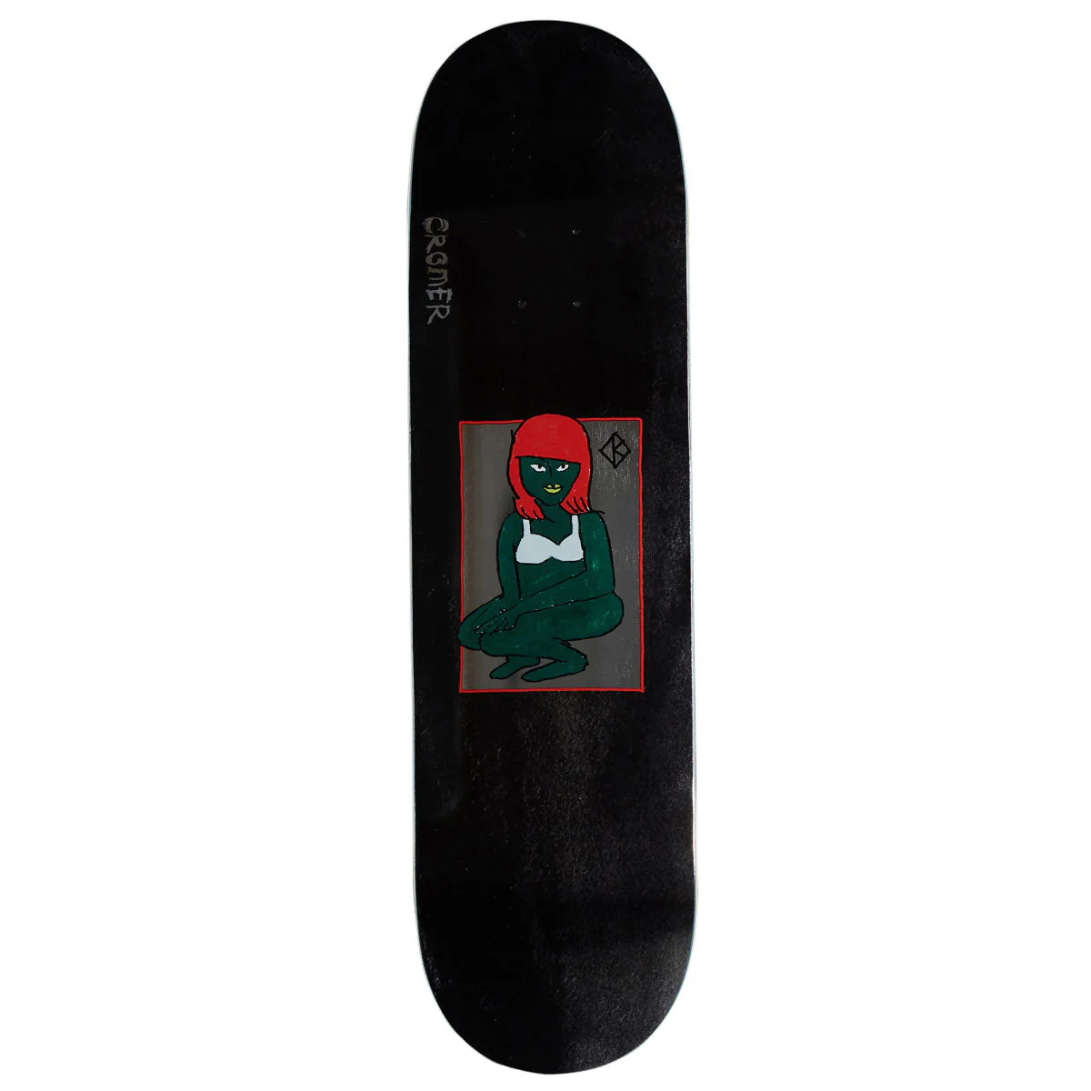 Krooked Cromer The Green Lady DBX Skateboard Deck - Grey - 8.25"