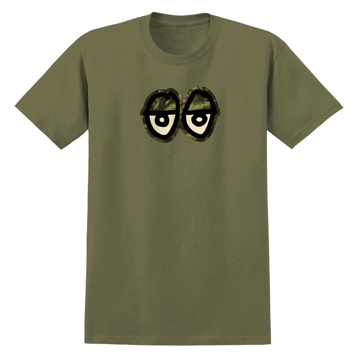 Krooked Eyes Camo T-Shirt - Military Green