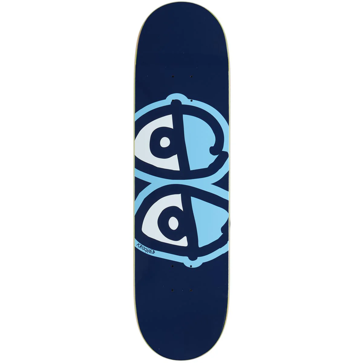 Krooked Eyes Easy Rider Skateboard Deck - Blue - 8.38"