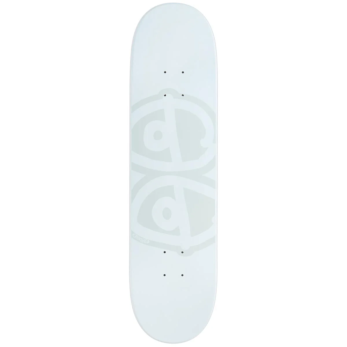 Krooked Eyes Skateboard Deck - White - 8.06"