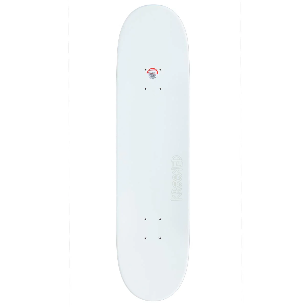 Krooked Eyes Skateboard Deck - White - 8.06" - Image 2