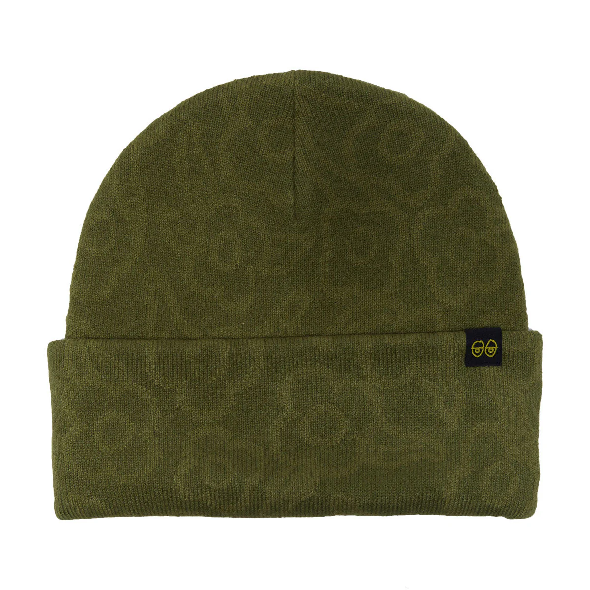 Krooked Flowers Eyes Clip Beanie - Olive