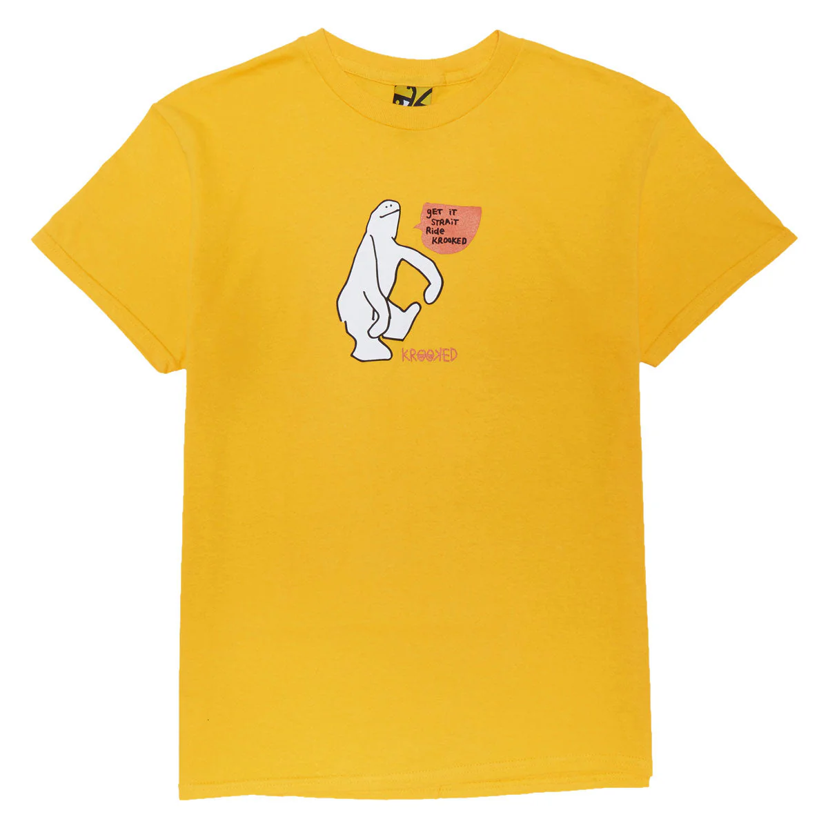 Krooked Get It Strait T-Shirt - Gold/White/Black/Orange