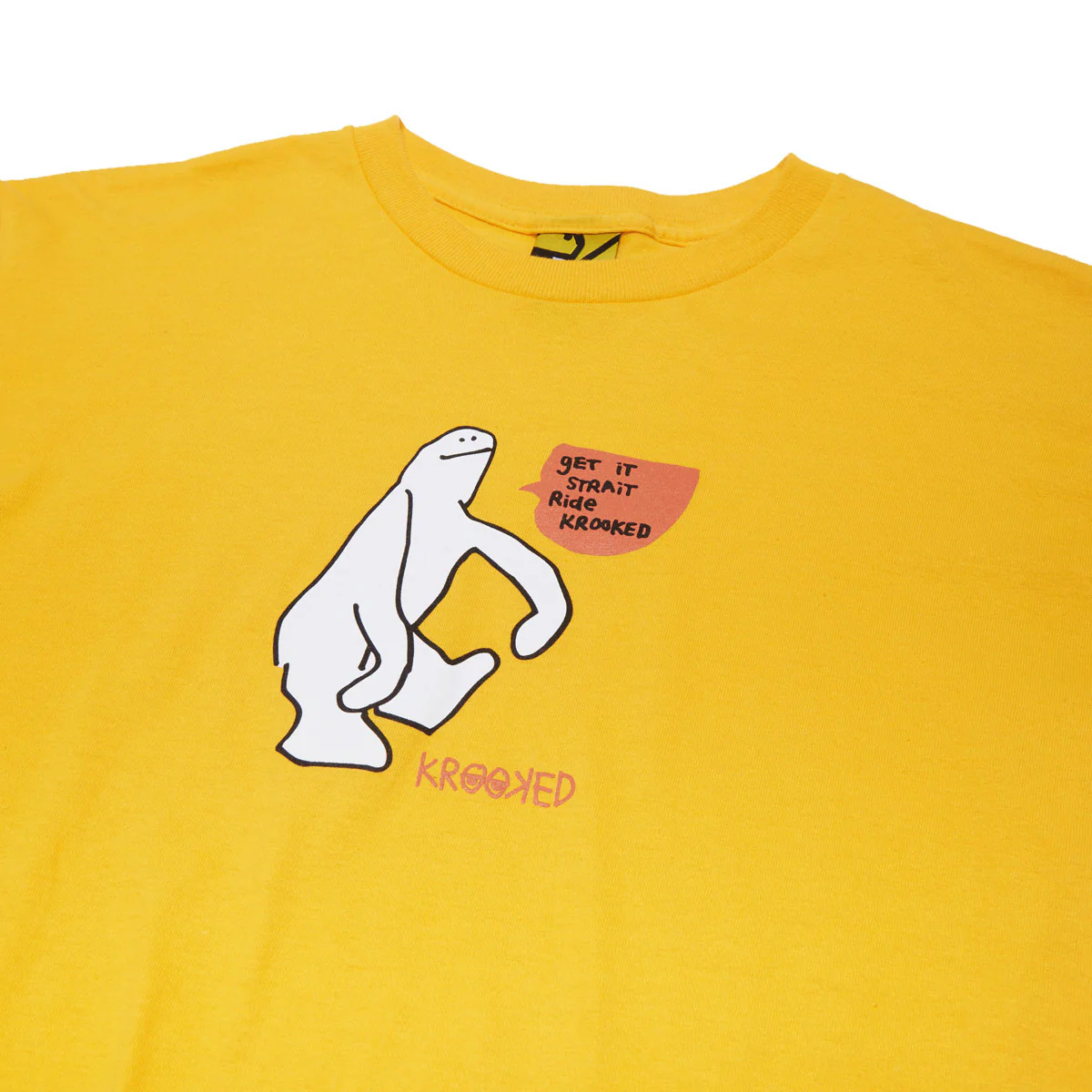 Krooked Get It Strait T-Shirt - Gold/White/Black/Orange - Image 2