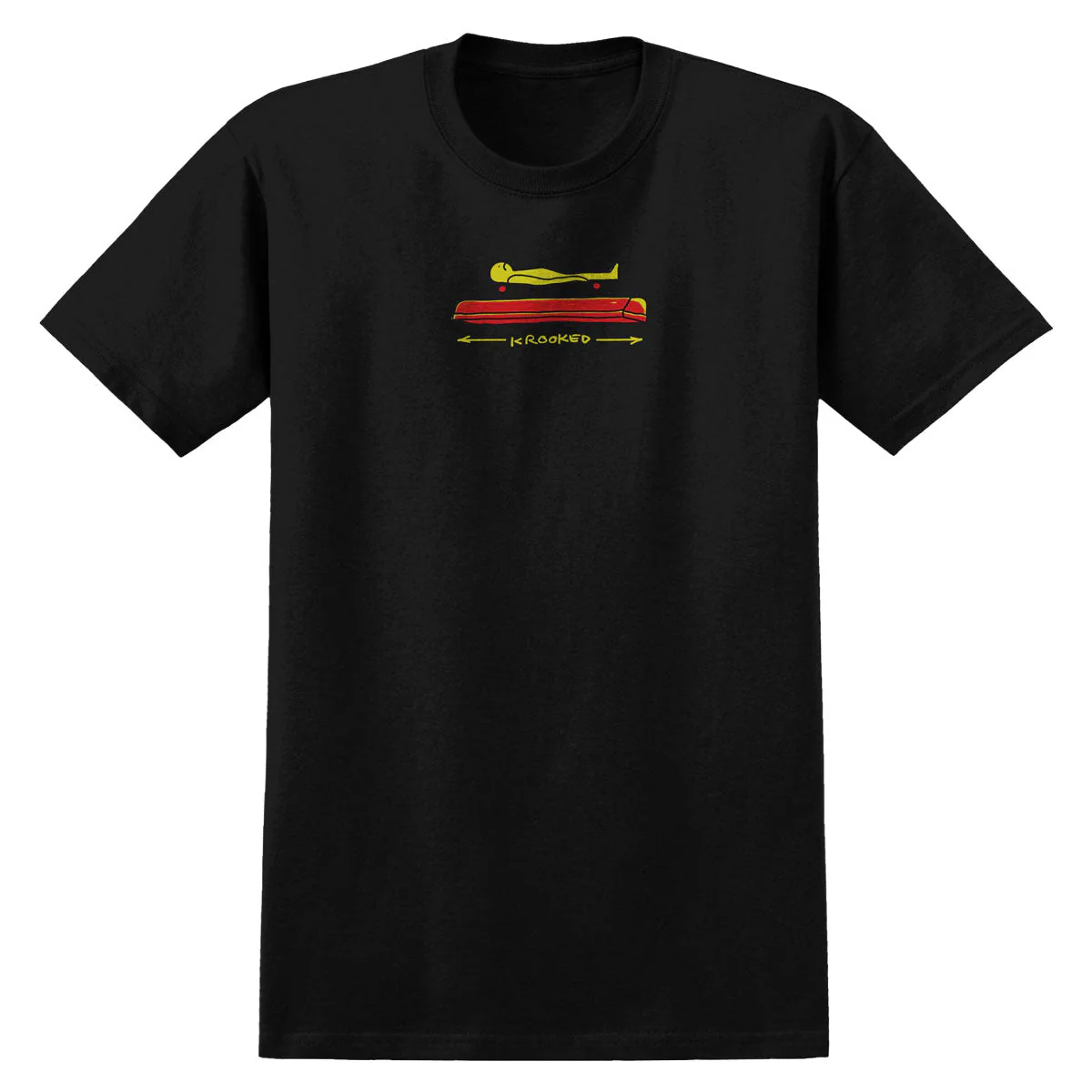 Krooked Koffin T-Shirt - Black/Yellow/Red/Black