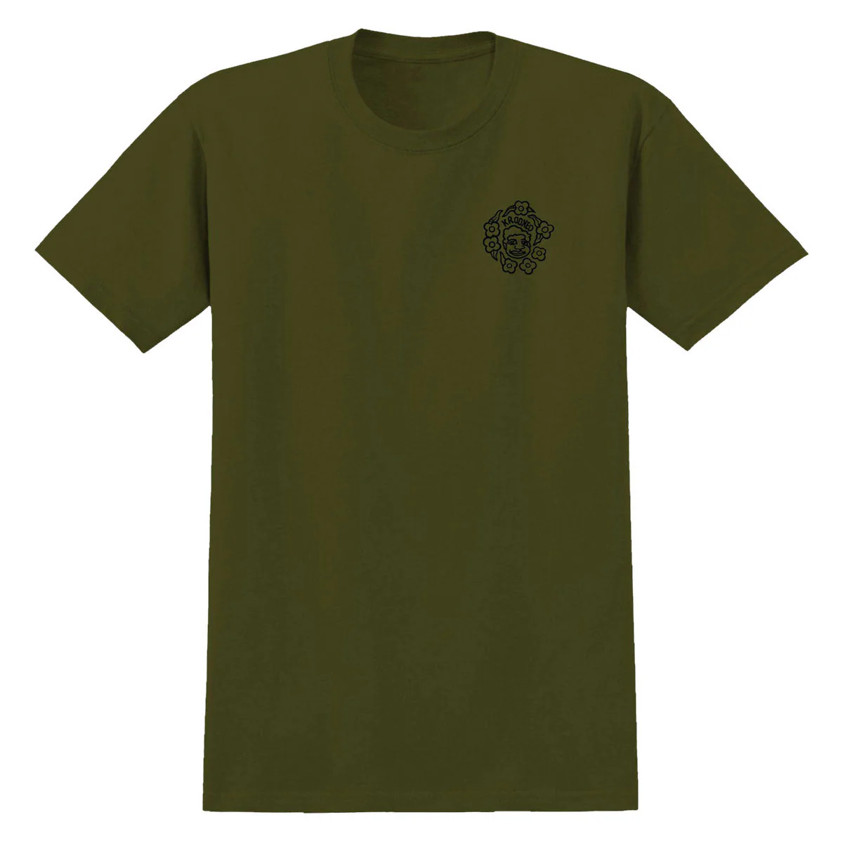Krooked MG T-Shirt - Military Green/Black/Multi Color - Image 2