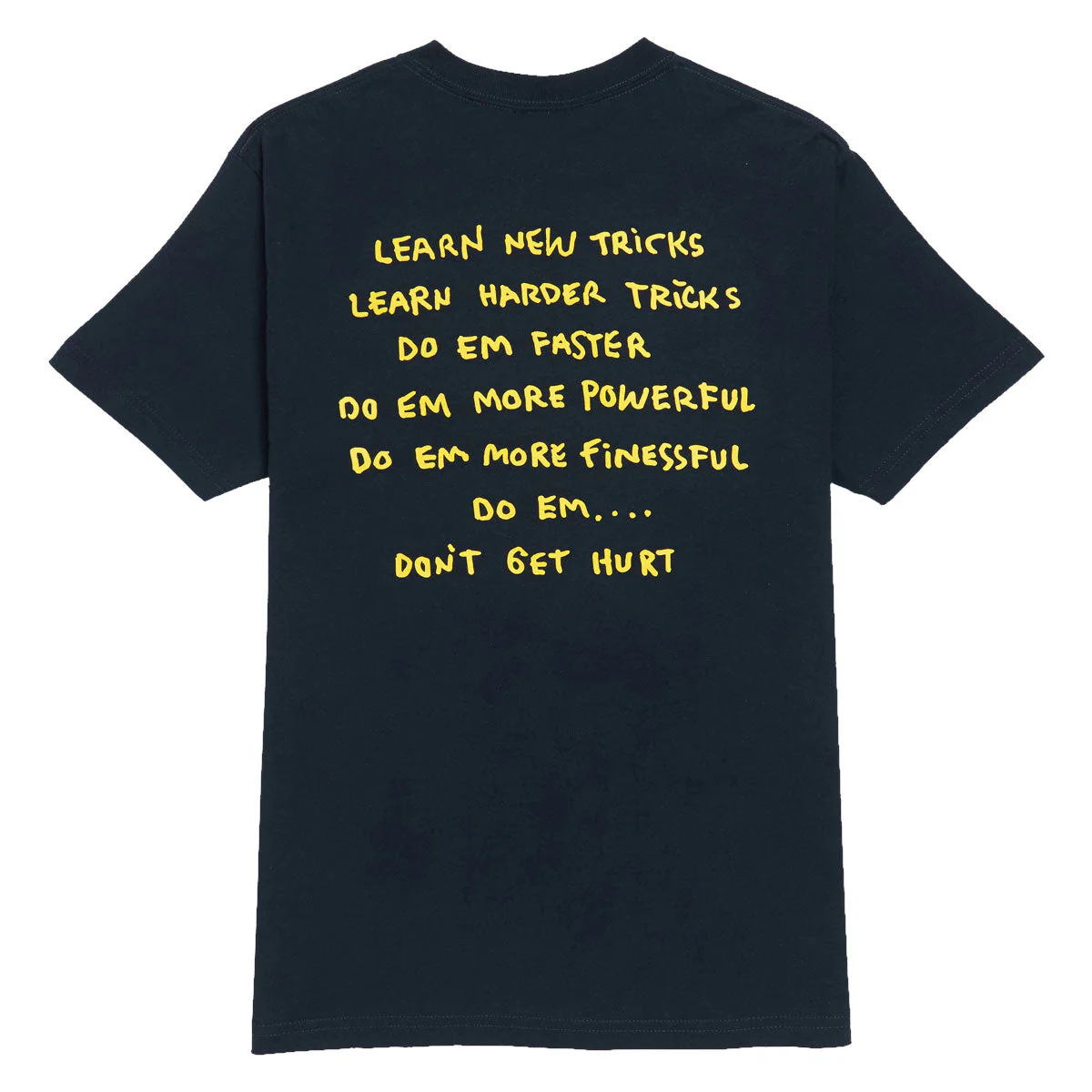 Krooked New Tricks T-Shirt - True Navy/Yellow/Black/White - Image 2