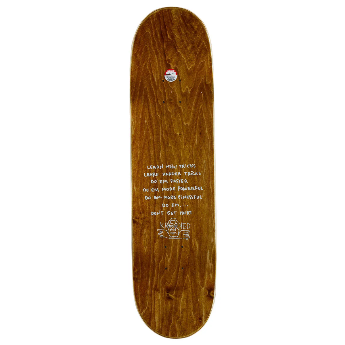 Krooked Una Molti Dementional Skateboard Deck - White - 8.28" - Image 2