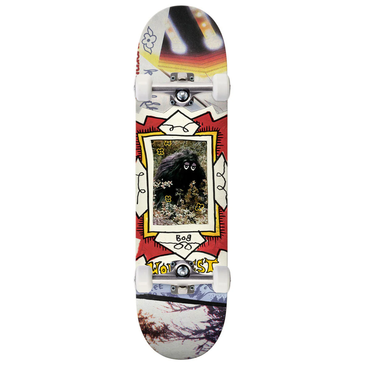 Krooked Worrest Big Foot Twin Tail Slick Skateboard Complete - 8.30"