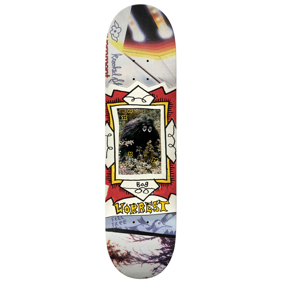 Krooked Worrest Big Foot Twin Tail Slick Skateboard Deck - 8.30"