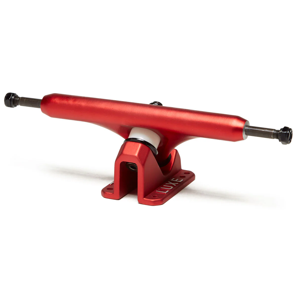Luxe Lite 180mm Hollow Kingpin Longboard Trucks - Satin Red - Image 2