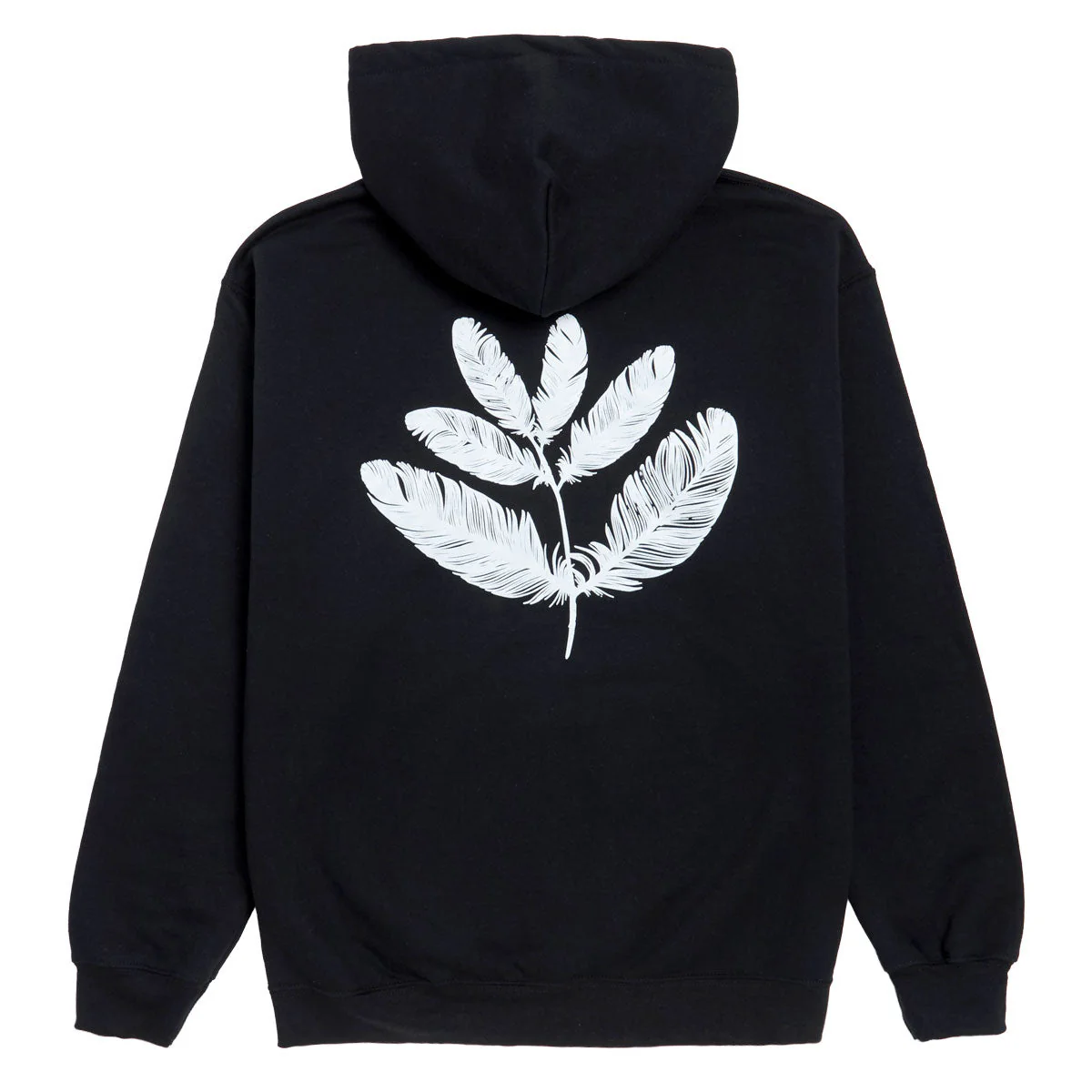 Magenta Feather Hoodie - Black