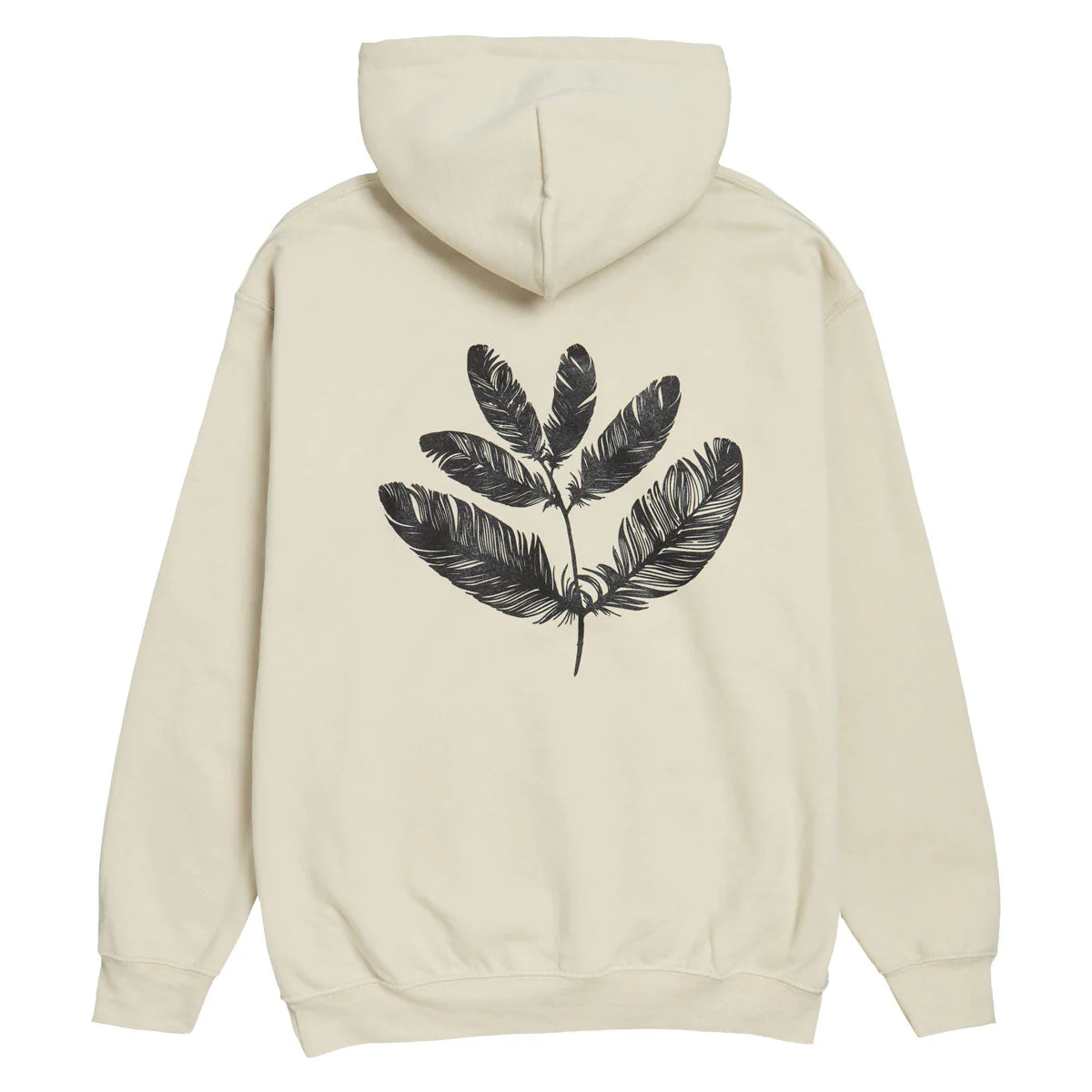 Magenta Feather Hoodie - Sand