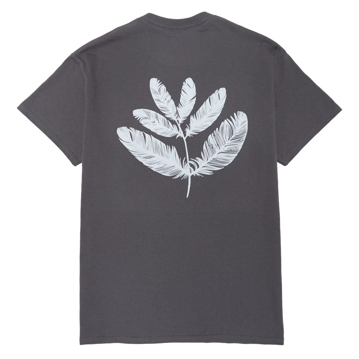 Magenta Feather T-Shirt - Charcoal
