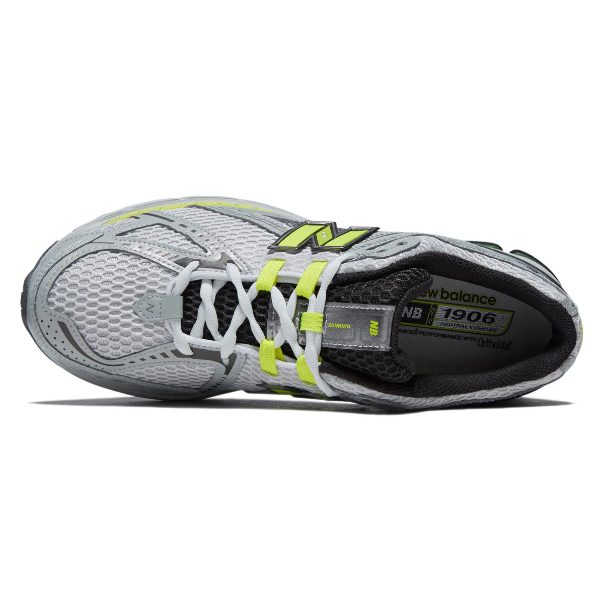 New Balance 1906R Shoes - Light Silver Metallic/Alkaline Green - Image 3