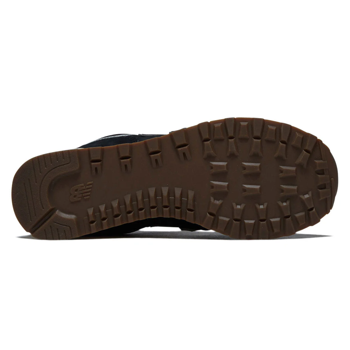 New Balance 574 Shoes - Brown/Dark Silver Metallic - Image 4