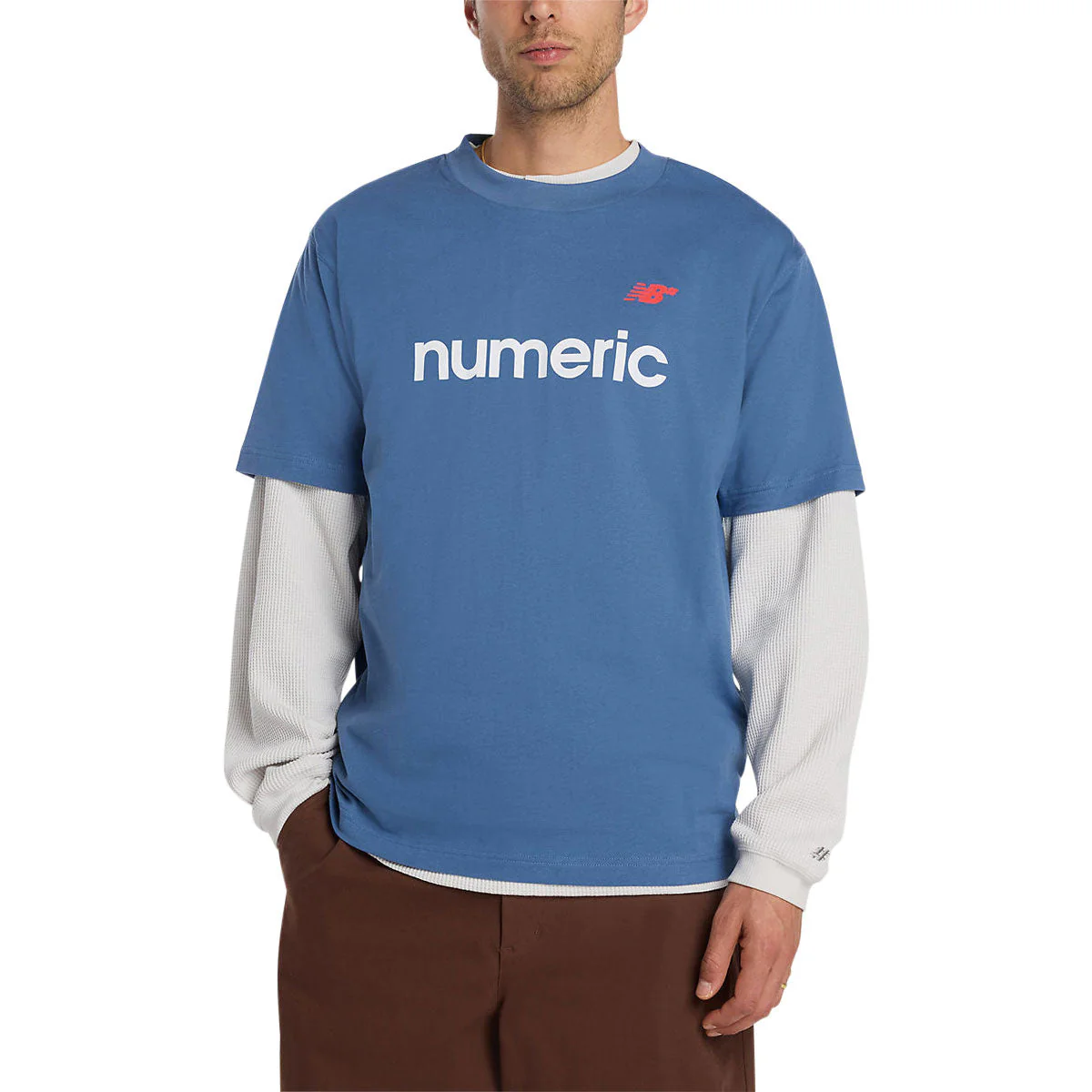 New Balance Numeric Linear Logo T-Shirt - Magic Blue - Image 2