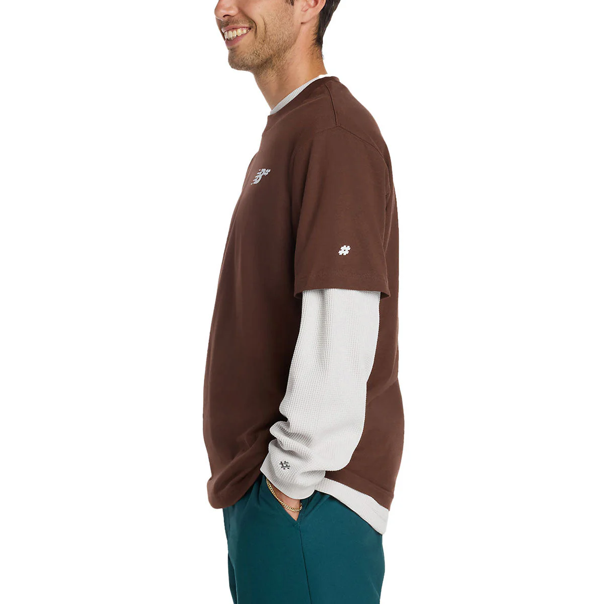 New Balance Numeric Small Logo T-Shirt - Pumpernickel - Image 4