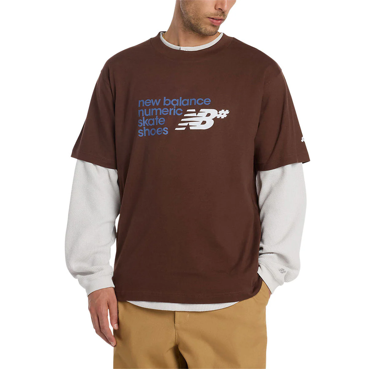 New Balance Numeric Stacked Graphic T-Shirt - Pumpernickel - Image 2