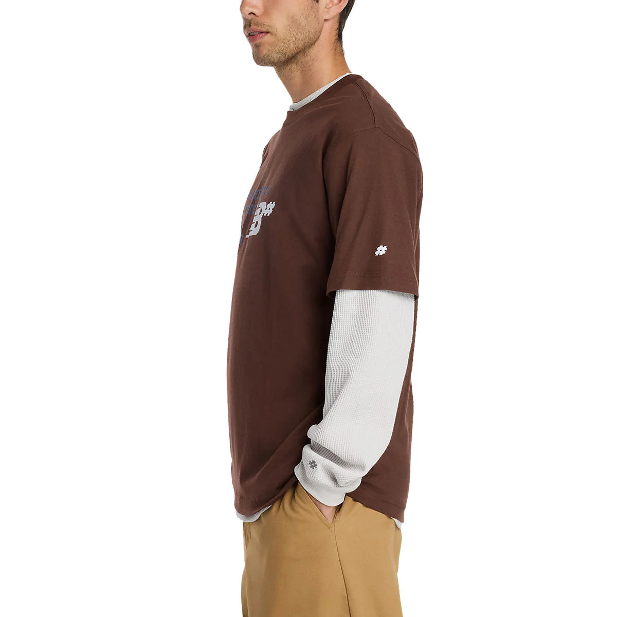 New Balance Numeric Stacked Graphic T-Shirt - Pumpernickel - Image 4