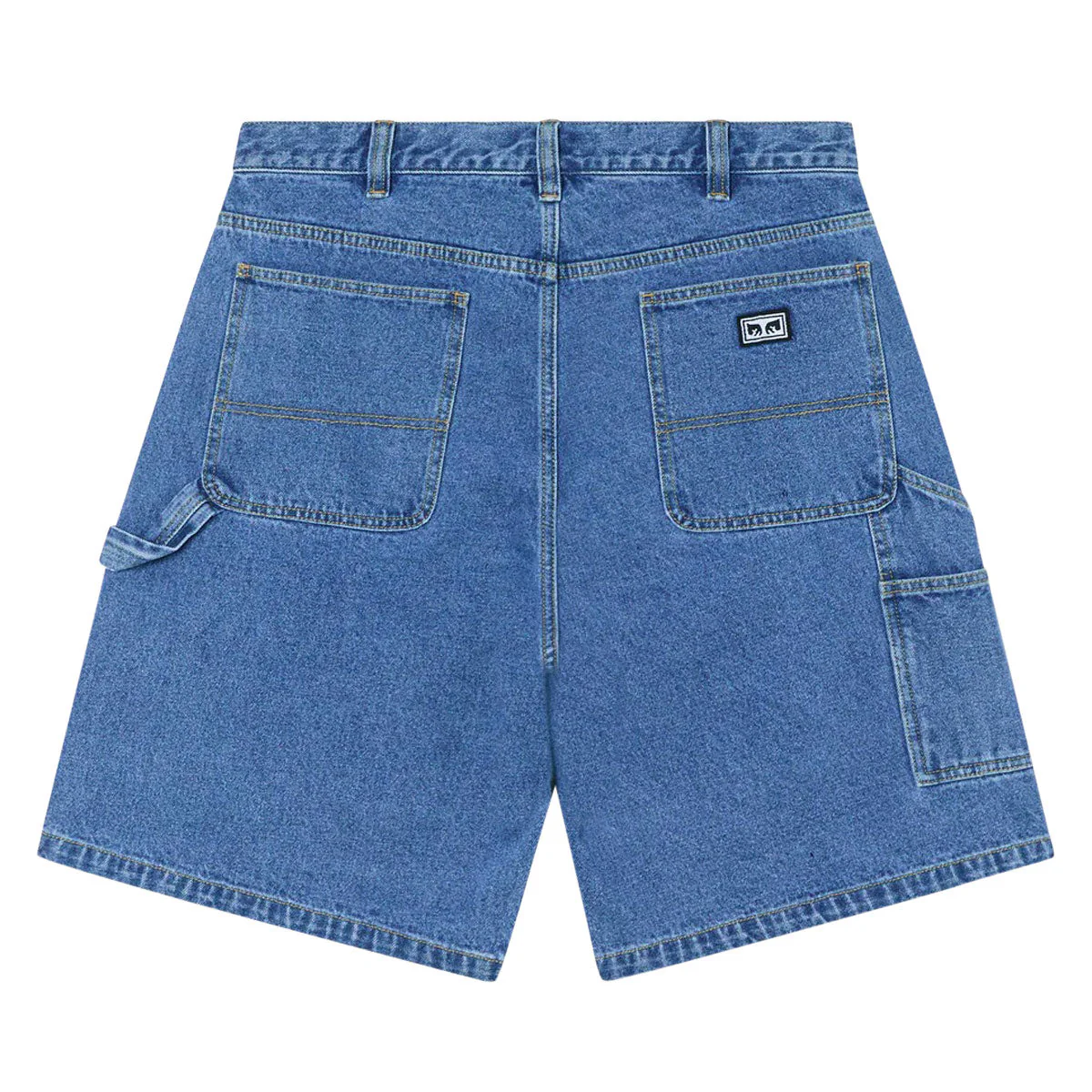 Obey Bigwig Carpenter Denim Shorts - Light Indigo Classic - Image 2