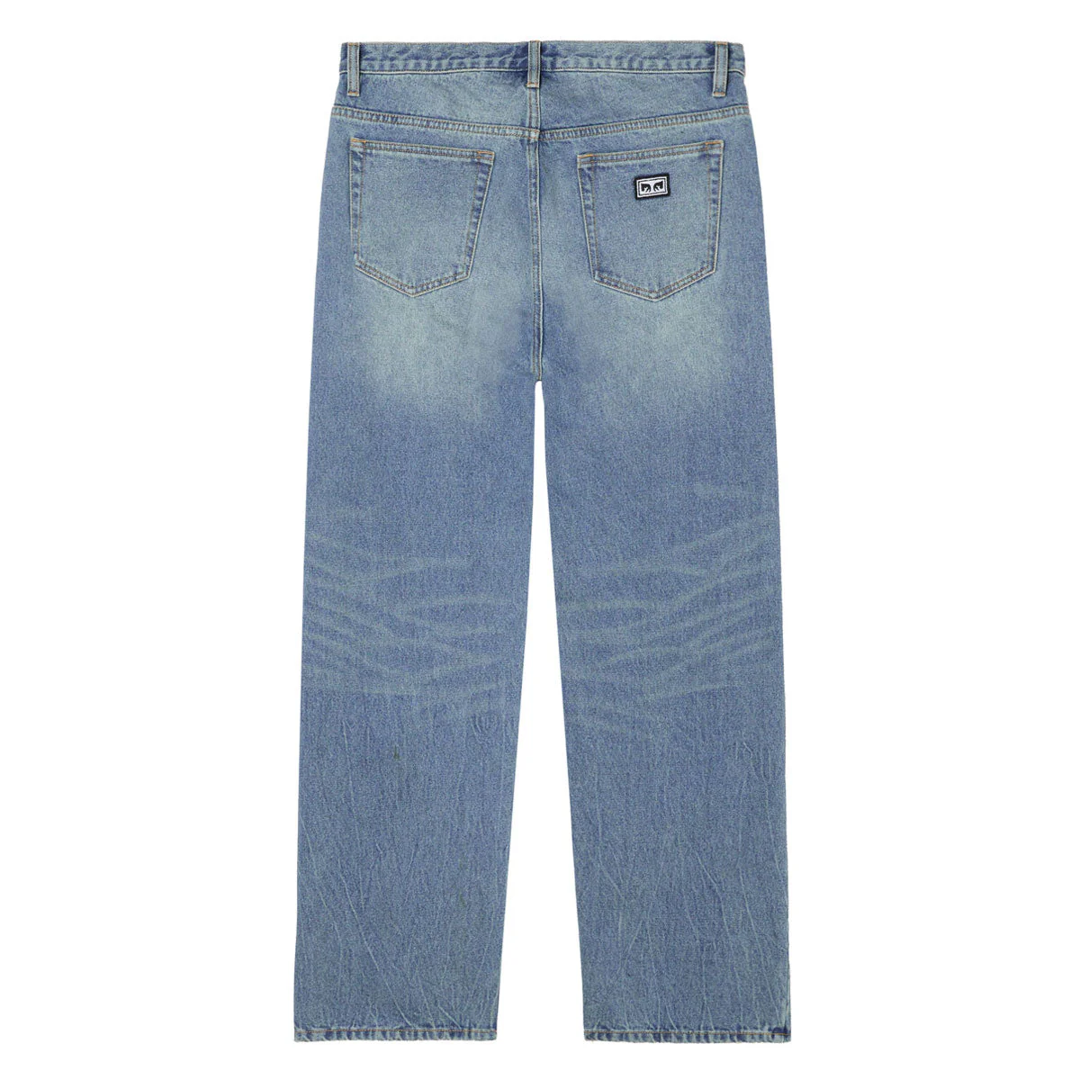 Obey Boxcar Straight Leg Denim Jeans - Heavy Vintage Indigo - Image 2