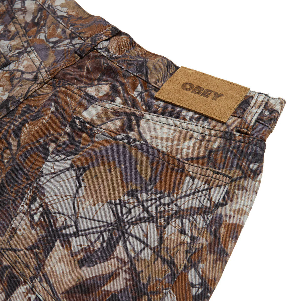 Obey Classic Baggy Denim Jeans - Fence Camo Multi - Image 5