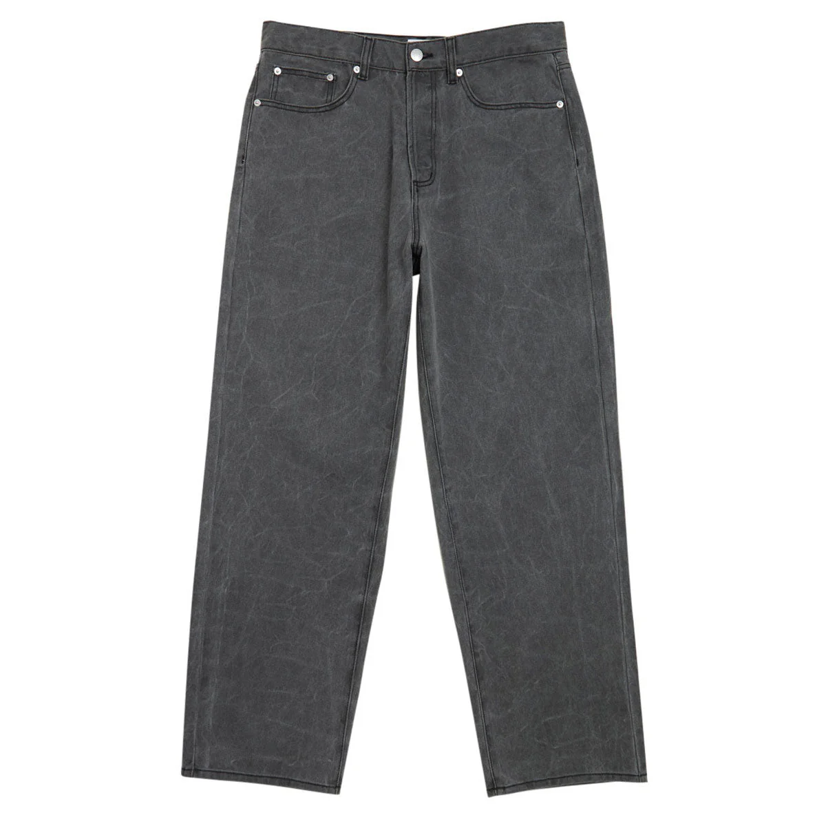 Obey Classic Wrinkle Baggy Denim Jeans - Black Wrinkle Wash