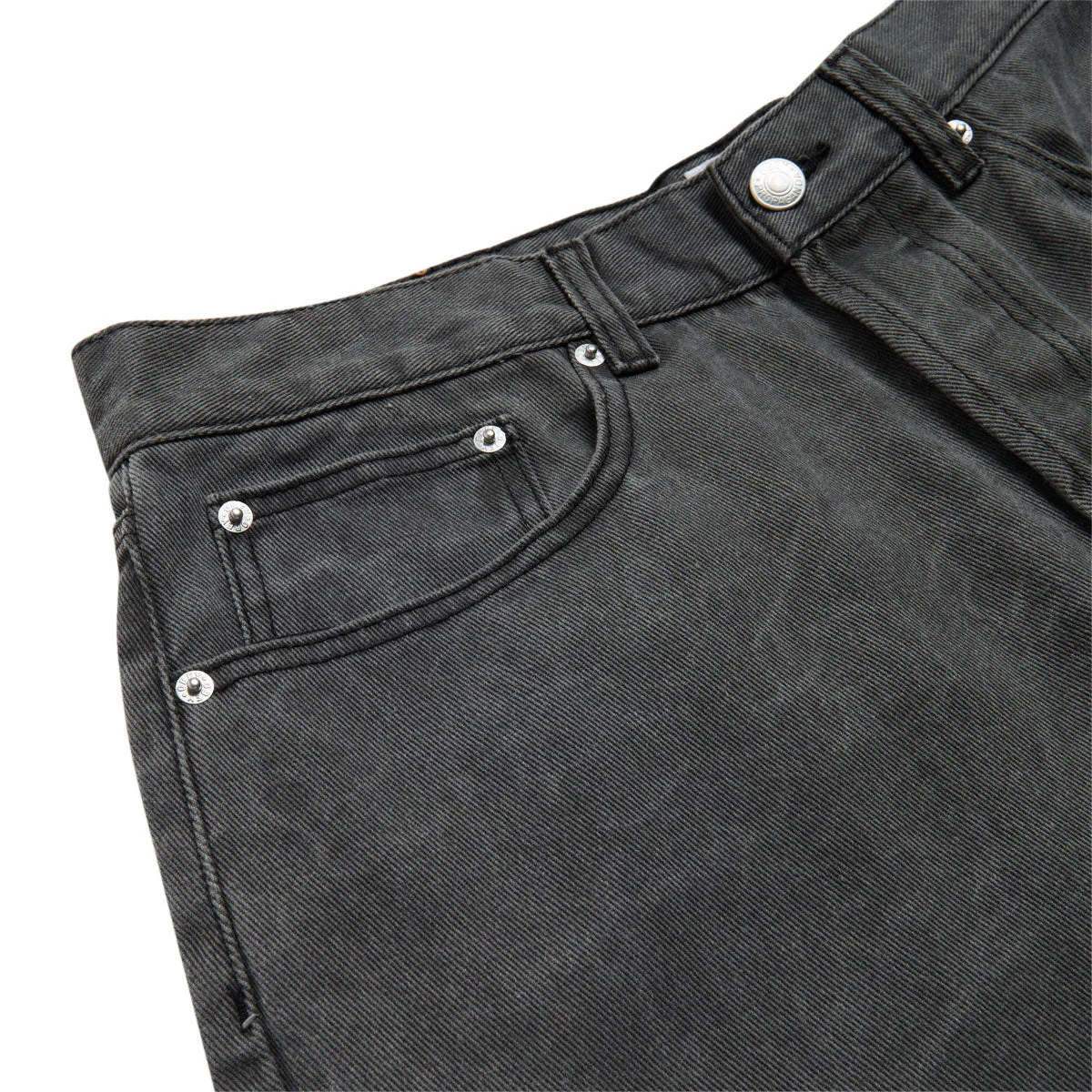 Obey Classic Wrinkle Baggy Denim Jeans - Black Wrinkle Wash - Image 4