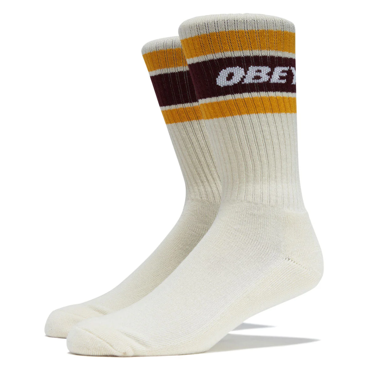 Obey Cooper II Socks - Unbleached/Zinfandel