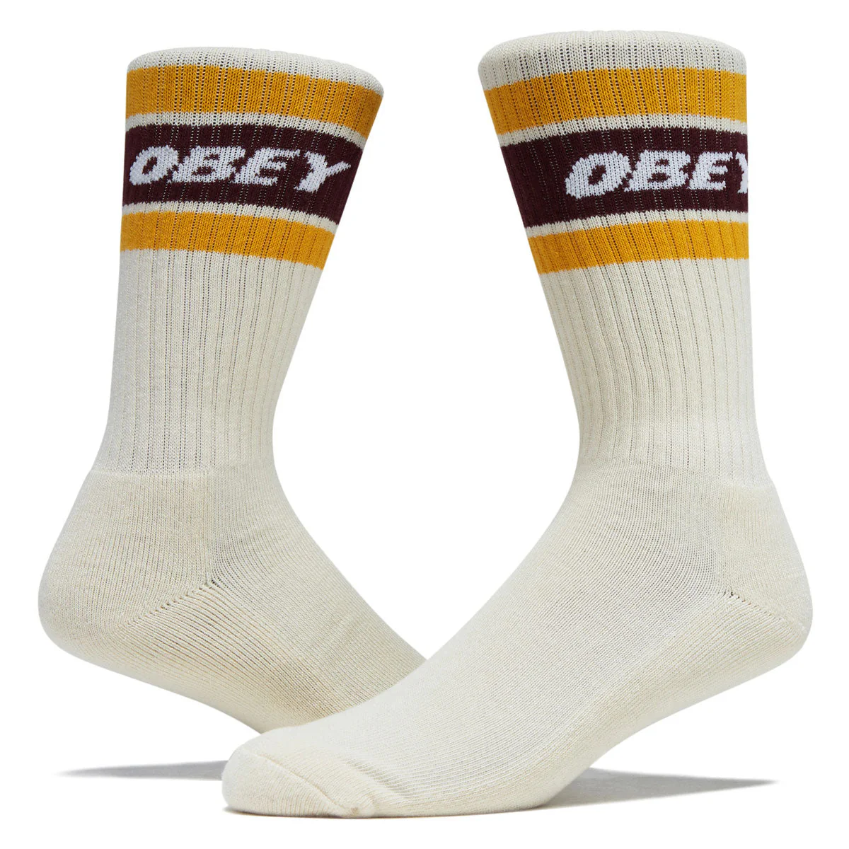 Obey Cooper II Socks - Unbleached/Zinfandel - Image 2
