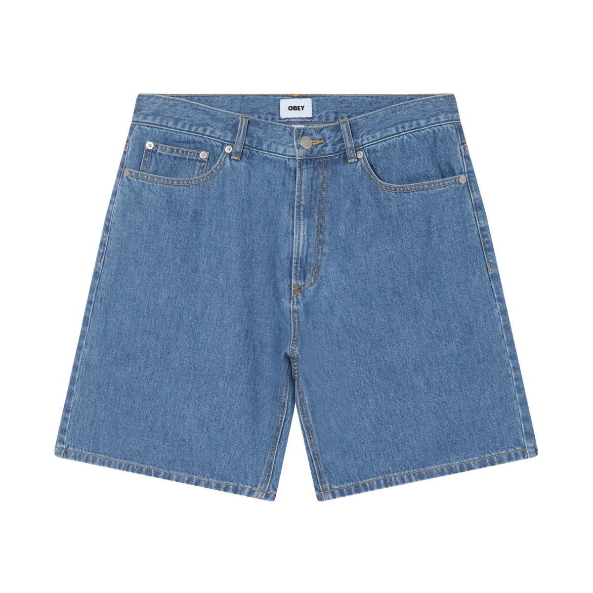 Obey Emerson Denim Shorts - Salty Blue Stone Wash