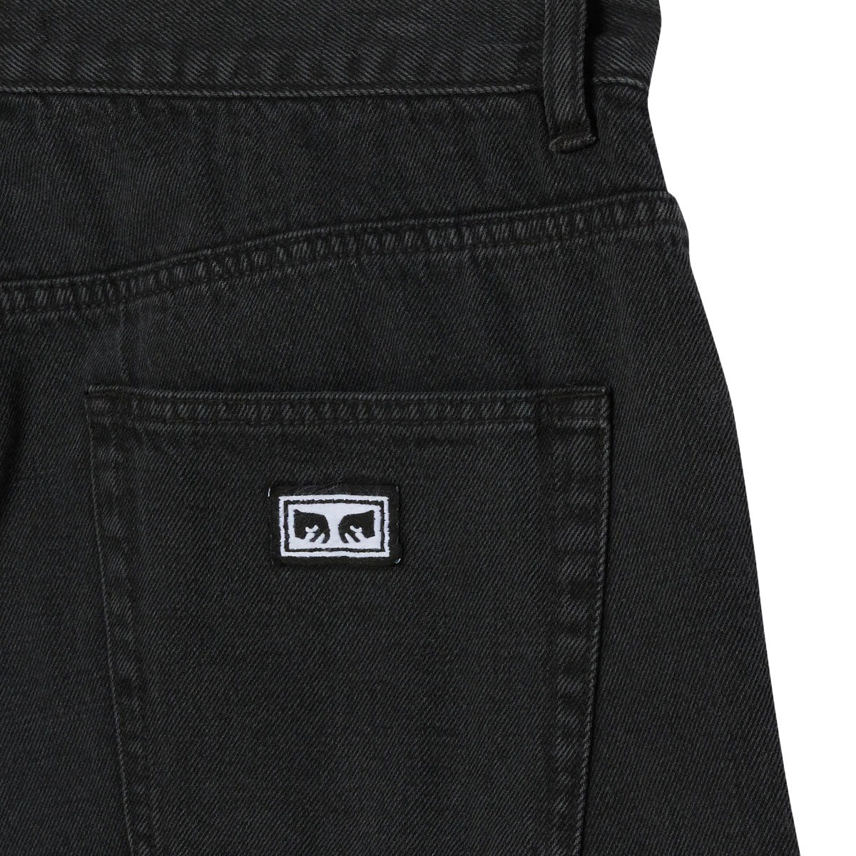 Obey Emerson Denim Shorts - Washed Black - Image 3
