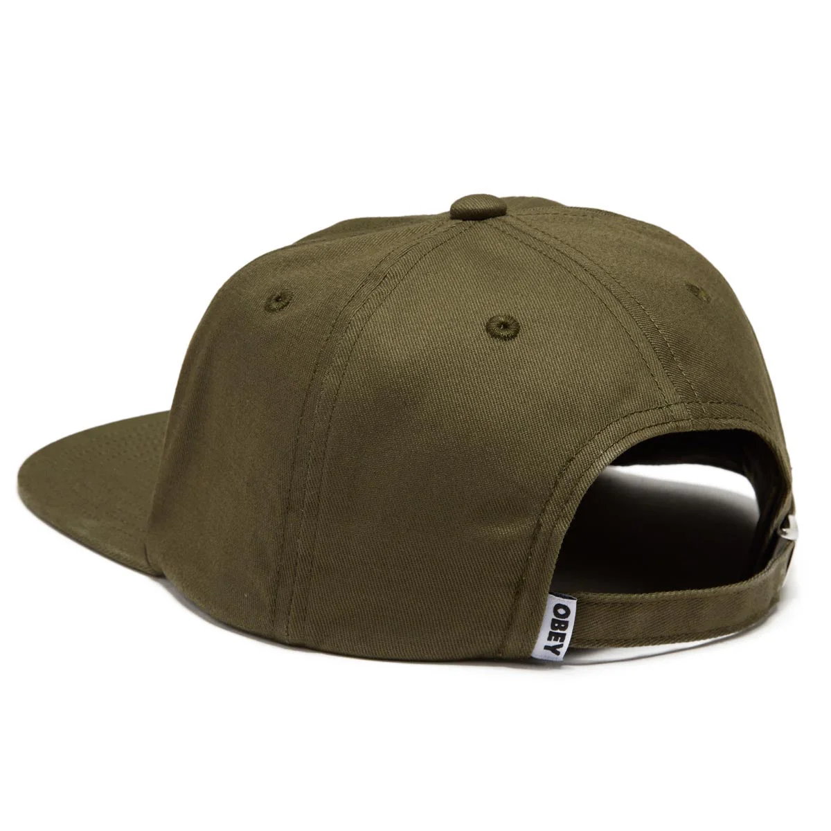 Obey Icon Patch Panel Strapback Hat - Army - Image 2