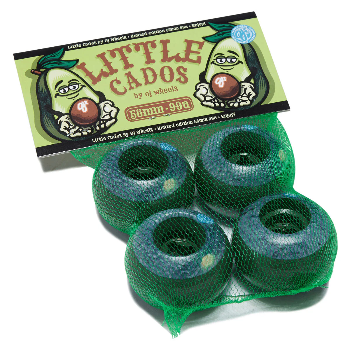 OJ Avocado Lil Doodies 99a Skateboard Wheels - Green - 58mm - Image 3