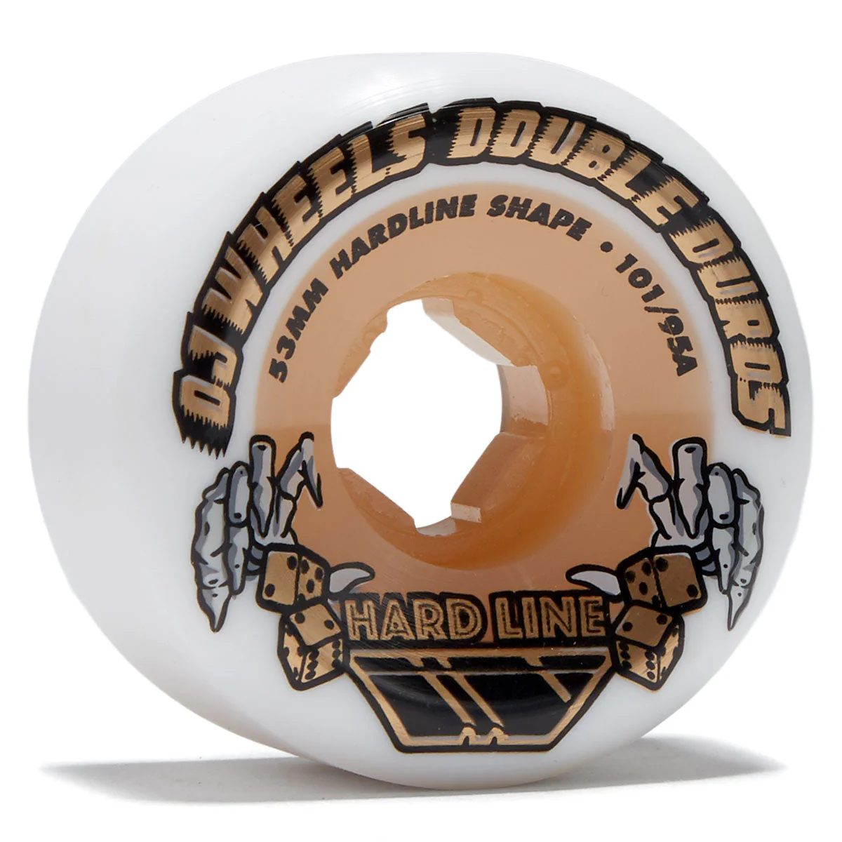 OJ Double Duro Hardline 101a/95a Skateboard Wheels - Gum - 53mm