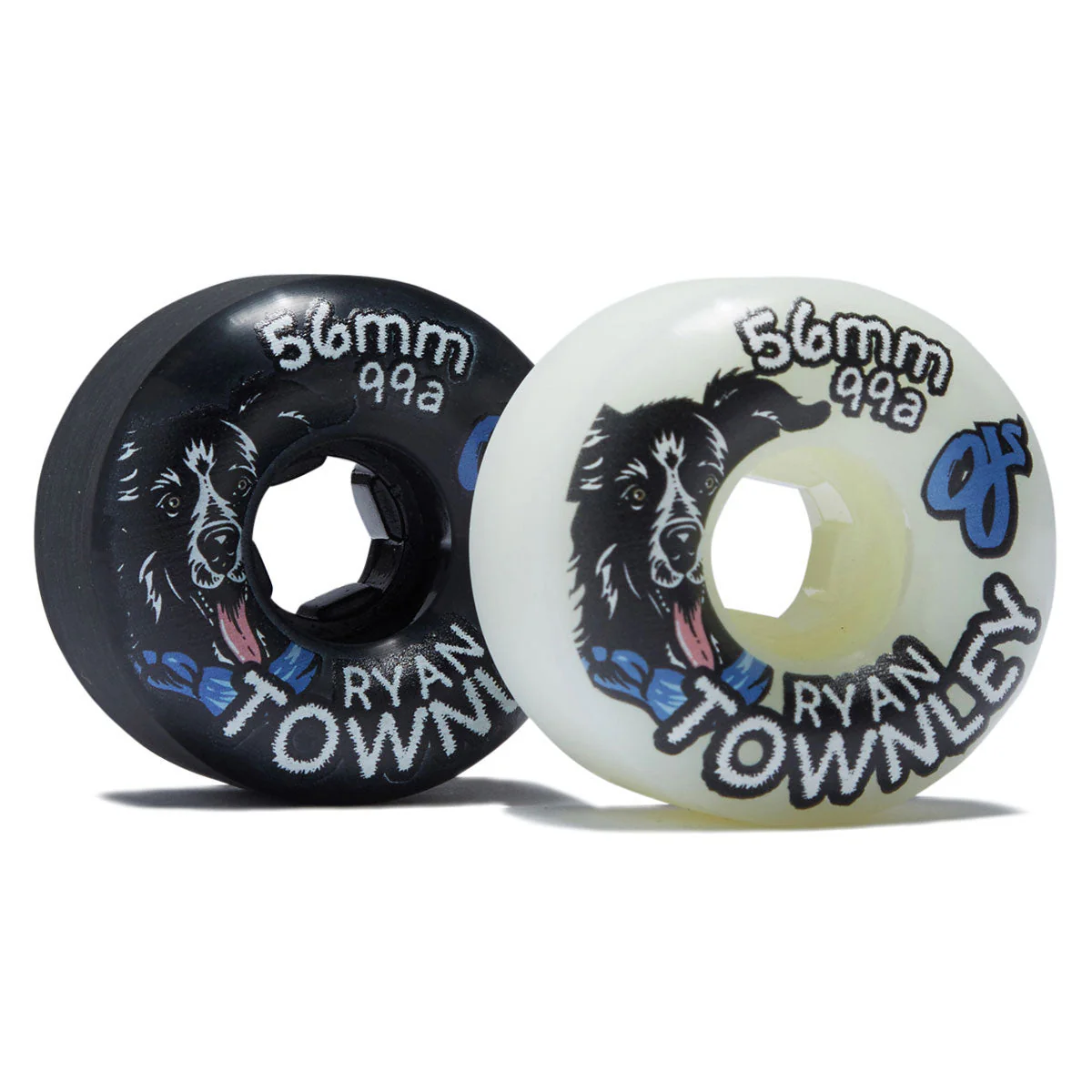 OJ Ryan Townley Pup Chubbies 99a Skateboard Wheels - White/Black - 56mm