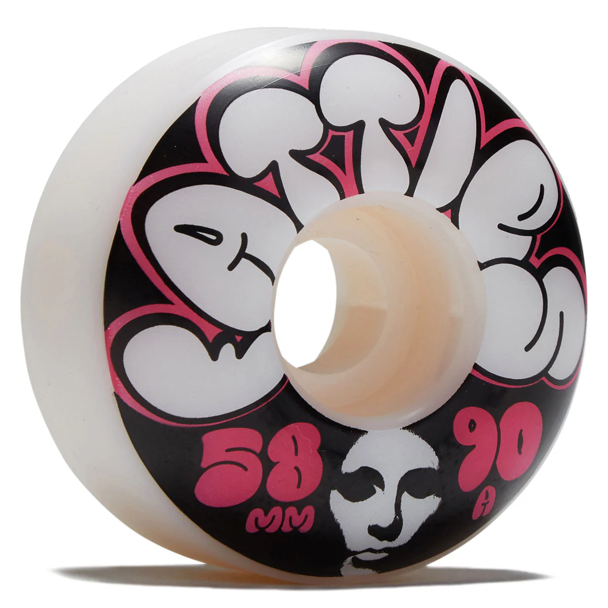 Opera Fatties 90a Skateboard Wheels - White/Pink - 58mm