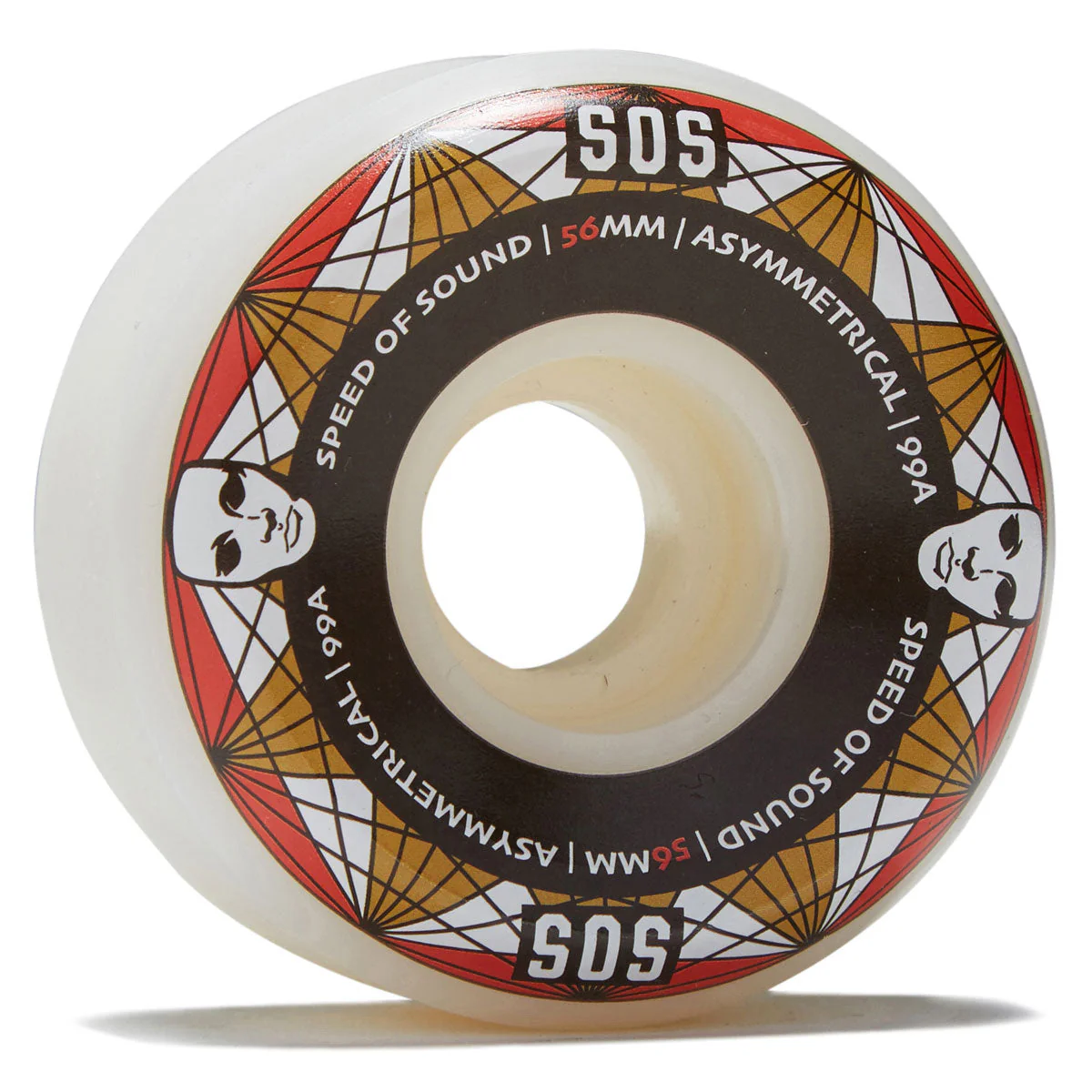 Opera SOS Heaters Asymmetrical 99a Skateboard Wheels - Candle White - 56mm