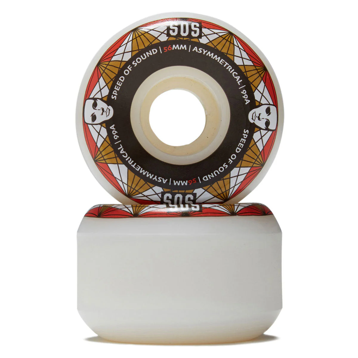 Opera SOS Heaters Asymmetrical 99a Skateboard Wheels - Candle White - 56mm - Image 2
