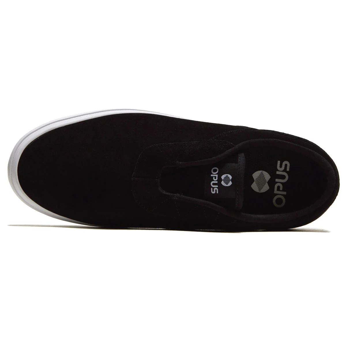 Opus Honey Slip Shoes - Black/White Suede - Image 3