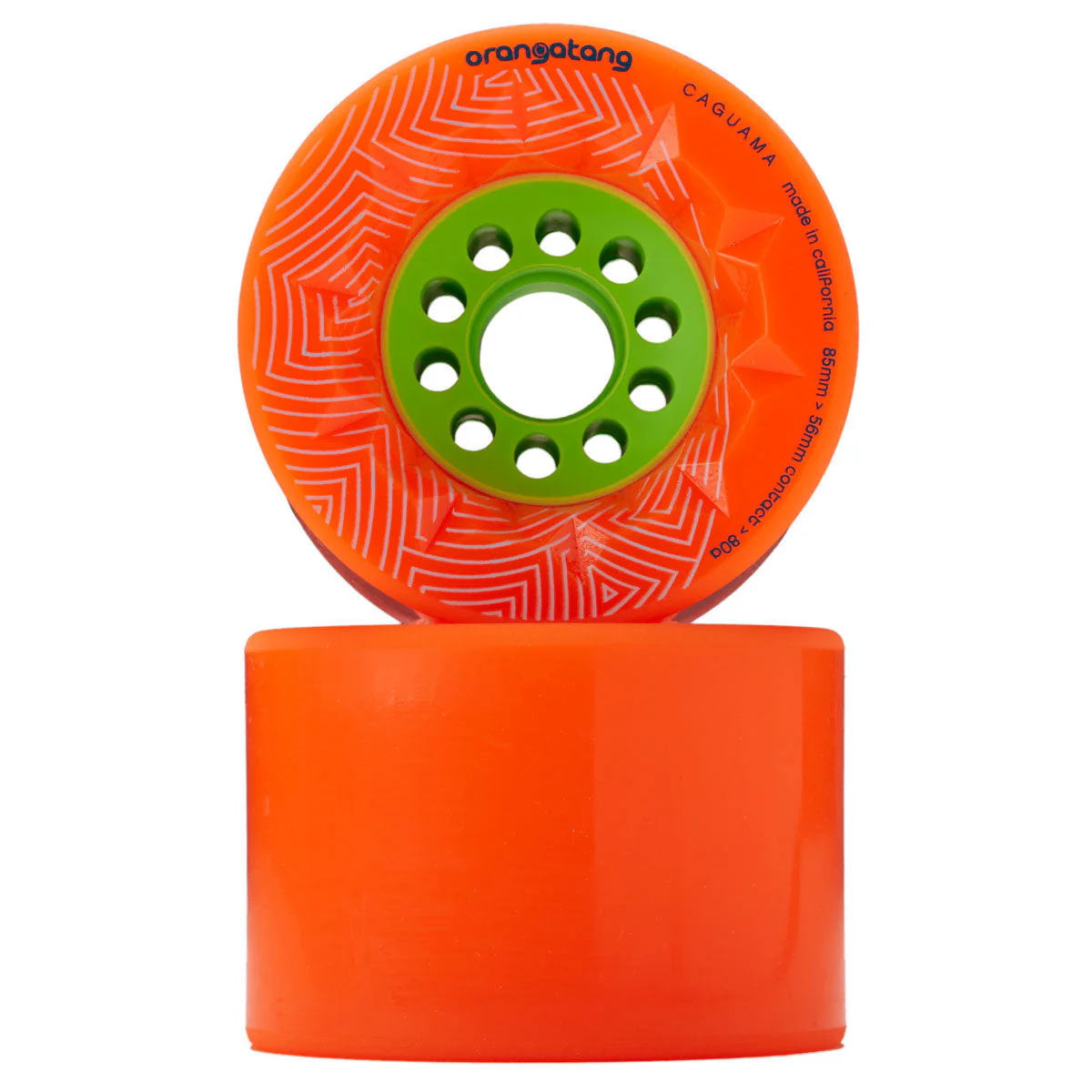 Orangatang Caguama 80a Longboard Wheels - Orange - 85mm - Image 2