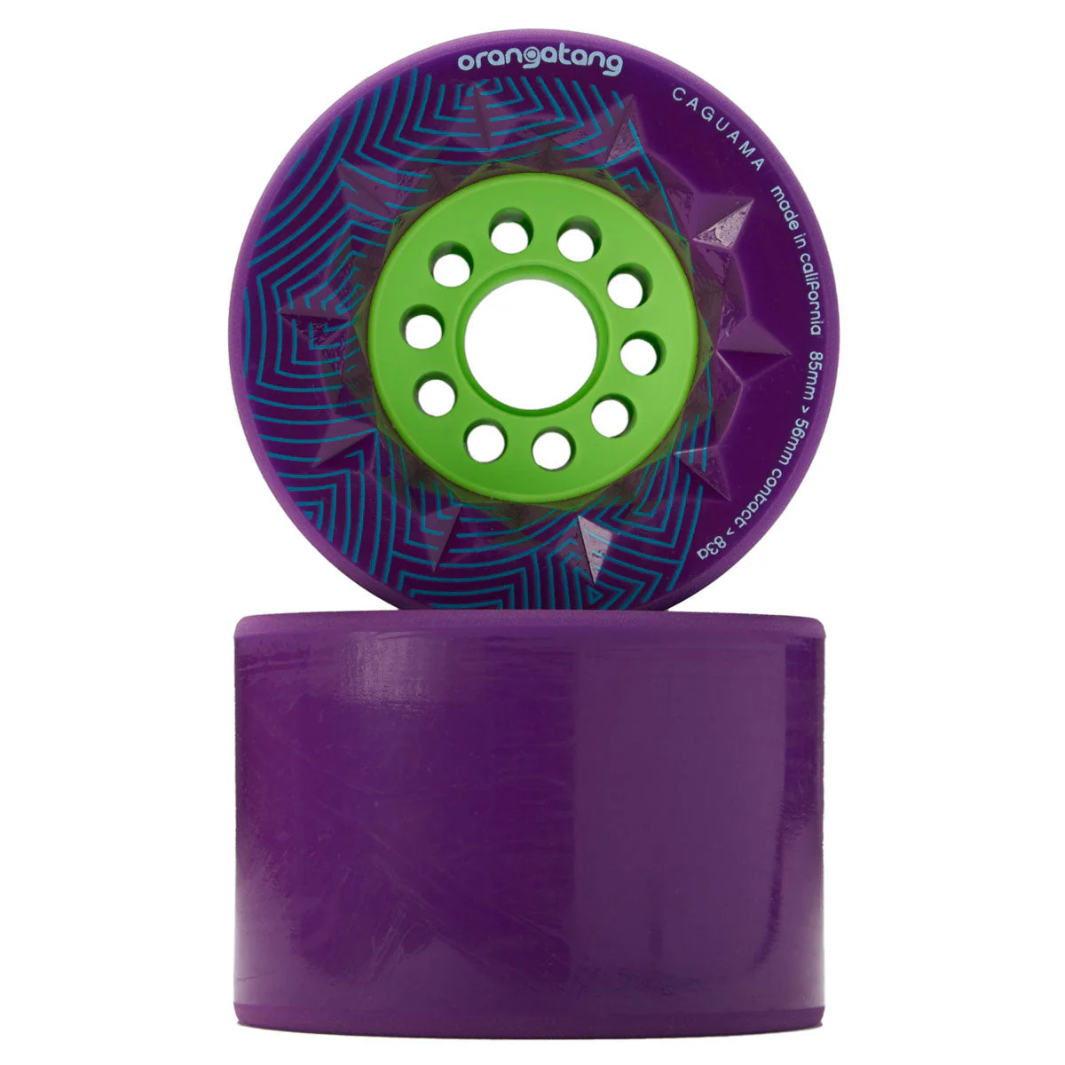 Orangatang Caguama 83a Longboard Wheels - Purple - 85mm - Image 2