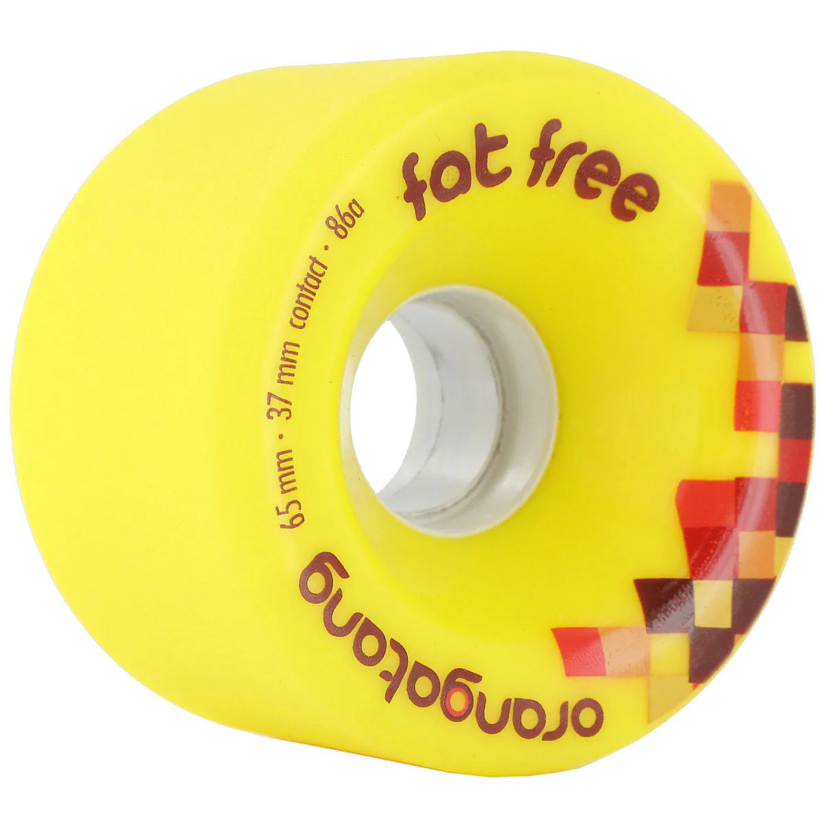 Orangatang Fat Free Freeride 86a Longboard Wheels - Yellow - 65mm
