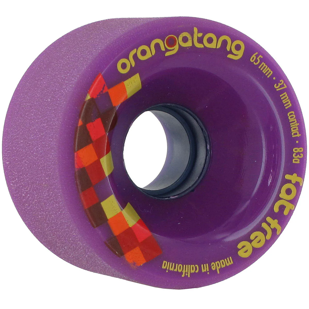 Orangatang Fat Free Freeride 83a Longboard Wheels - Purple - 65mm